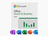 Promotional graphic for Microsoft Office Home and Business.